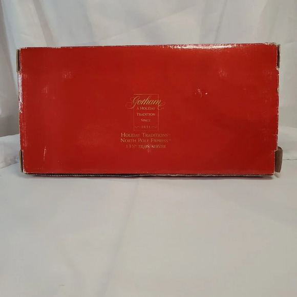 Gorham Crystal Holiday  North Pole Express 13½" Train Server Dish Polar Express - Picture 4 of 10